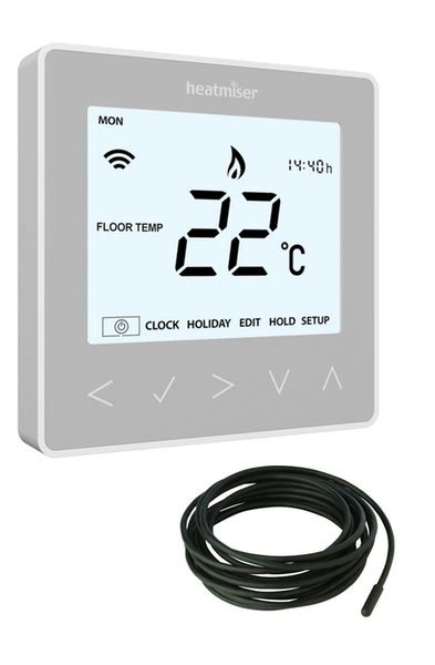 Heatmiser Neostat E Electric Floor Heating Thermostat Platinum Silver