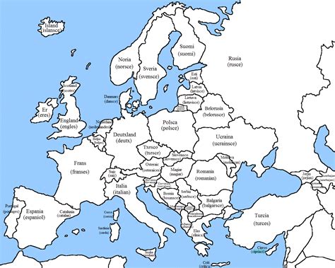 Map Of Europe Empty United States Map