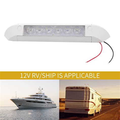 New White 12v Led Awning Entry Light Bar Strip Lamp Caravan Boat Marine