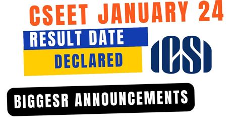 Cseet January Result Date Declared By Icsi Cseet Results Icsi