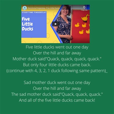 Five Little Ducks Lyrics Alsc Blog