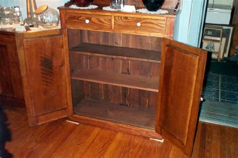 Vasagle lowell side cabinet, industrial floor cabinet with 2 shelves, freestanding kitchen storage cabinet, louvered door, for living room, hallway, office, bedroom, rustic brown ulsc35bx. Chestnut and Oak Jelly Cupboard For Sale | Antiques.com ...