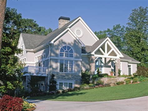 If your lot doesn't have the space to build out and around, you can build down instead! Doe Forest Tudor Style Home Plan 082D-0030 | House Plans ...