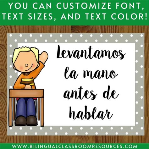Las Reglas Del Salón Editable Classroom Rules In Spanish Create Your