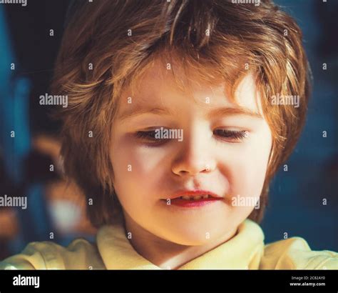 Funny Little Boy Have 4 Years Old Portrait Stock Photo Alamy