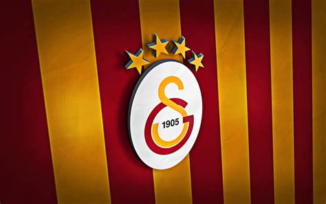 Download Wallpapers Galatasaray Sk 3d Logo Red Yellow Abstract