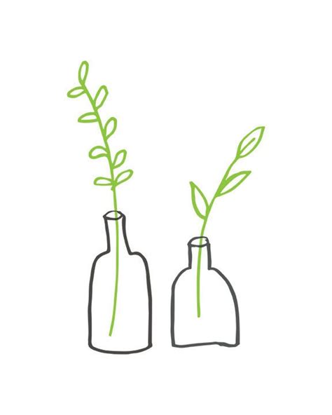 Hello and welcome to sweetprintdesigns! Minimalist Small Plants INSTANT DOWNLOAD Illustration Art ...