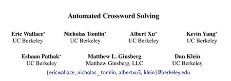 Uc Berkeleys Automated Crossword Solver Achieves 999 Letter Accuracy