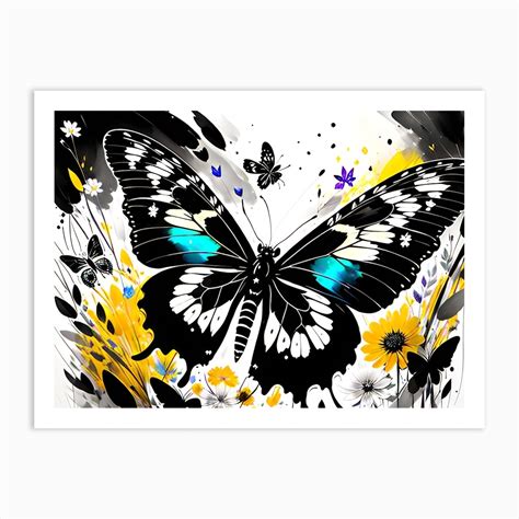 Black Butterfly Art Print By Noctarian Fy
