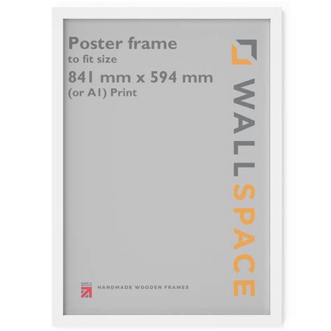 A1 Wooden Poster Frame White Wood