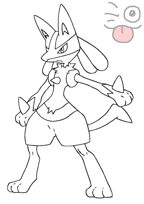 Pokemon Lucario Coloring Pages Download And Print For Free