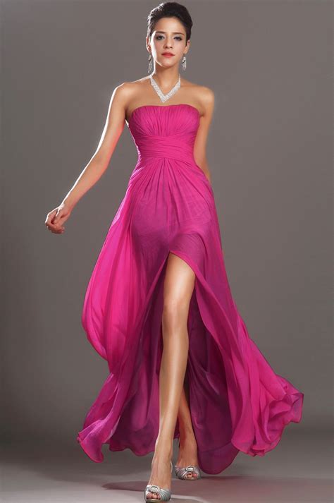 Eye Catching Strapless Fuchsia Long Evening Dress 00134512 Edressit Inexpensive Formal