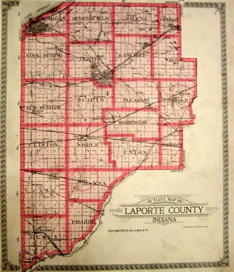 La Porte County Indiana Township Maps