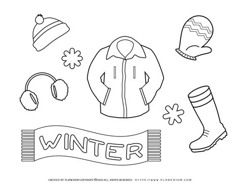 Winter Clothes Coloring Pages For Kids Coloring Pages
