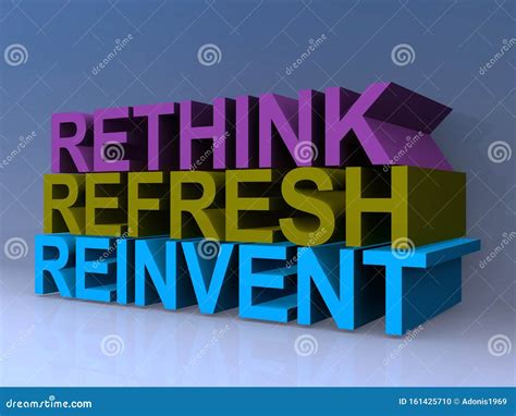 Rethink Refresh Reinvent Stock Illustration Illustration Of Revise