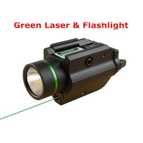 Tactical Green Laser Sight With Led Flashlight 2 In 1 Combo 20mm Mount