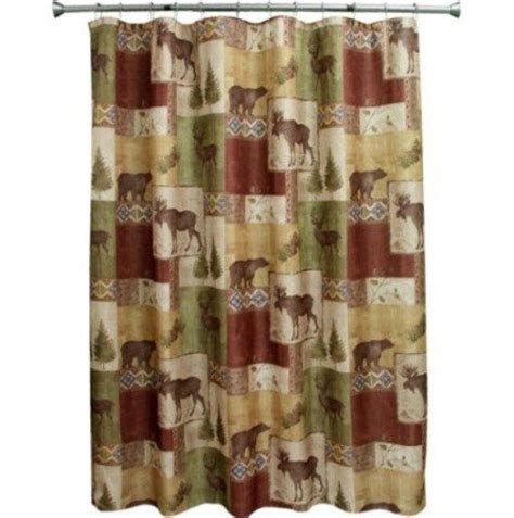 Mountain Lodge Fabric Shower Curtain Cabin Decor Ideas Lodge Shower