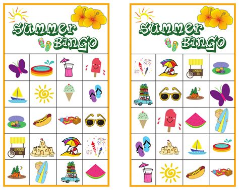 Summer Bingo Page 1 Free Summer Printable 5 Minutes For Mom