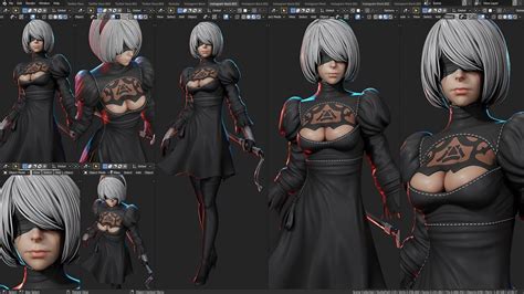 2b Nier Automata Finished Projects Blender Artists Community
