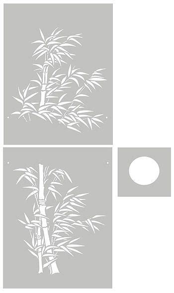 Oversize Bamboo And Moon Stencil Henny Donovan Motif Stencils