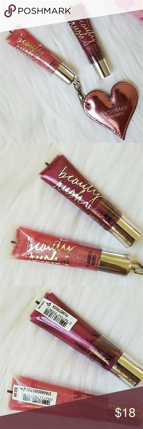 Victorias Secret Lip Gloss Key Chain Charm Pink You Receive Both