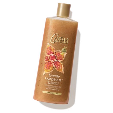 White peach, orange blossom mid notes: Floral Scent of Evenly Gorgeous™ Body Wash - Caress®