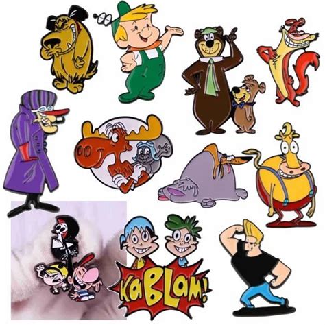 Cartoon Network Boomerang Wacky Races Jetsons Yogi 80s 90s Enamel Metal