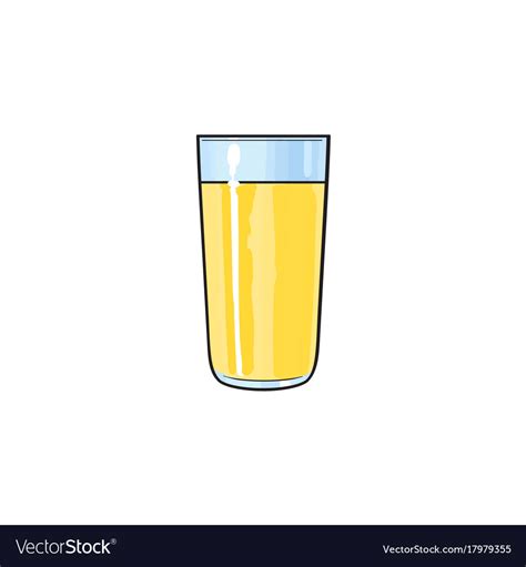 Cartoon Glass Cup Lemon Fruit Juice Royalty Free Vector