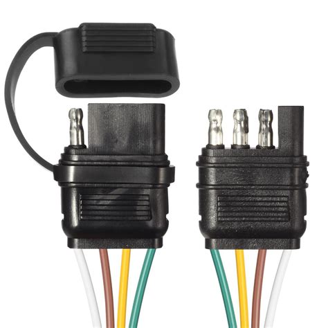 This trailer wiring harness is designed to be an extension of the existing tow wiring of your truck. 4-Wire 4-Pin 32 inch Plug Flat Connector Truck Trailer ...