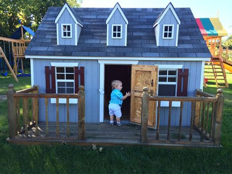 Shed Turned Playhouse Has Loft Inside Could Be A Diy Project With Old