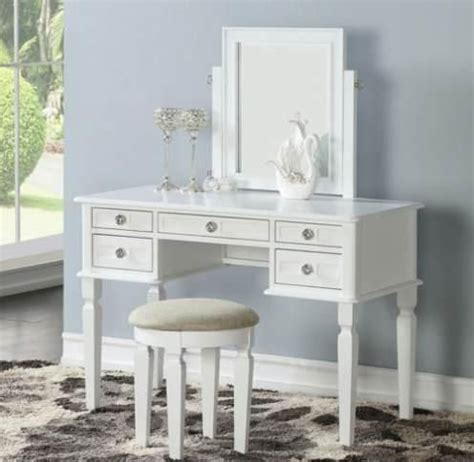 Maybe you would like to learn more about one of these? $ 349.99 | Bedroom White Vanity Makeup Table w/ Adjustable ...