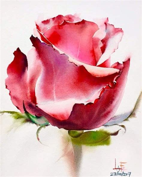 Pin By Eliana On Roses Watercolor Flowers Paintings Loose Watercolor Paintings Watercolor