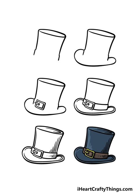 Top Hat Drawing How To Draw A Top Hat Step By Step