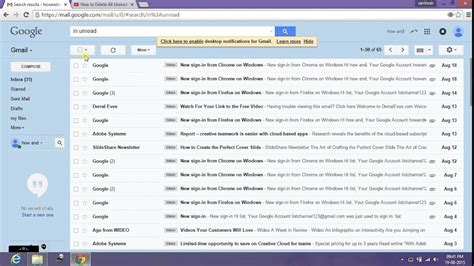 For users who are interested in deleting their entire google account, including any data associated with gmail, google calendar, youtube, and google chrome, please see our article on how to delete your google account. how to delete all unread emails in gmail at once - YouTube