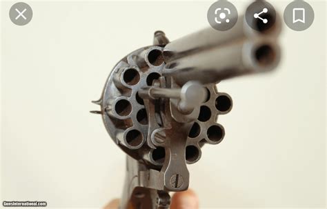 The 2 Barrel 20 Round Pin Fire Revolver What An Abomination Perfect