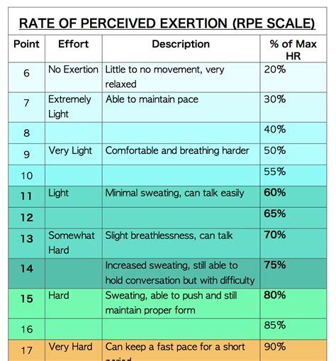 Printable And Easy To Use Rpe Scale For Seniors — More Life Health