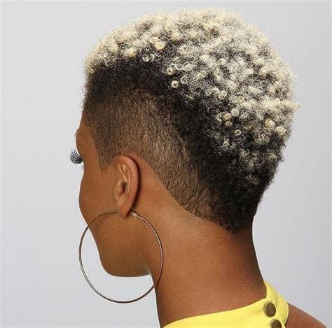 grey mohawk with curls natural hair styles short natural hair styles shaved hair designs