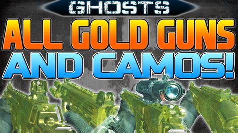 All Gold Guns And Camos In Call Of Duty Ghosts Ghosts Weapon
