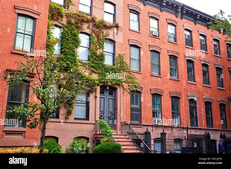 Patch Of Beautiful Brick Apartment Buildings In New York City Iconic