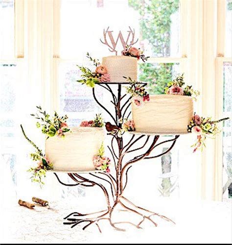 Wedding Cake Stand Three Tiered Stand Solid Tree Design Unique Party