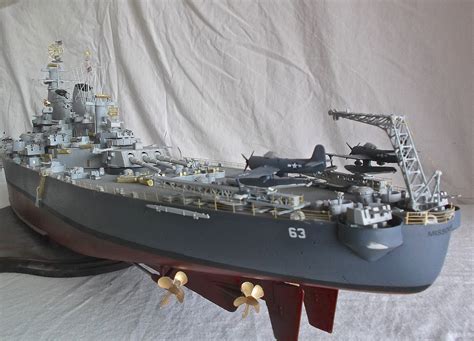Uss Missouri Bb Big Mo Battleship Plastic Model Military Ship Kit My