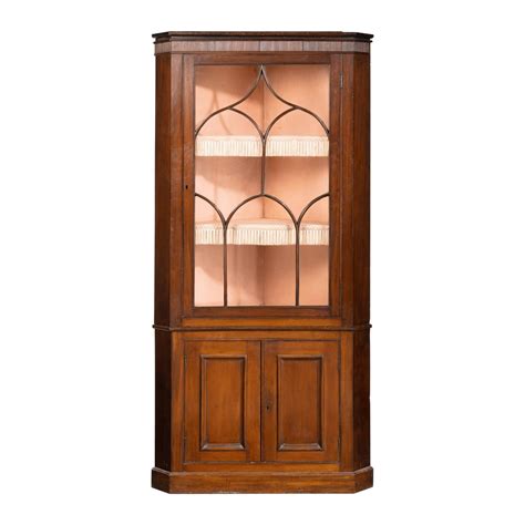 George Iii Mahogany Hanging Corner Cupboard In The Chippendale Style
