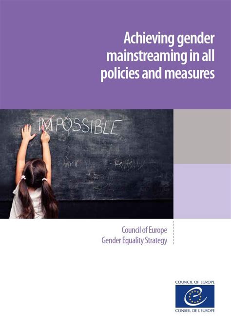 Achieving Gender Mainstreaming In All Policies And Measures