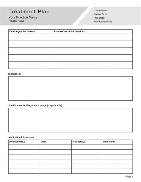 Counseling Treatment Plan Template Editable Pdf Therapybypro
