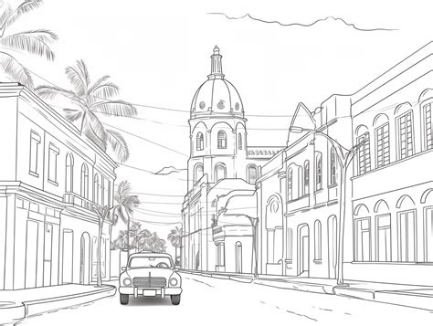 Dominican Republic Inspired Coloring Coloring Page