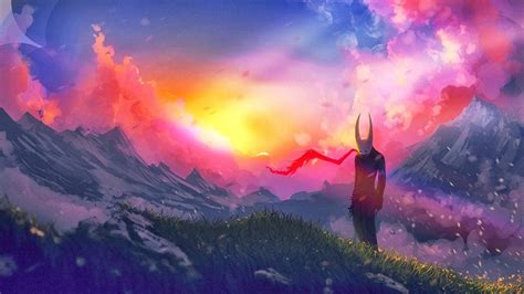Wallpaper Mountains Fantasy Art Anime Nature Sky Atmosphere