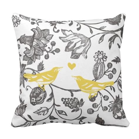 Check spelling or type a new query. Trendy Yellow Gray and White Floral Bird Pattern Throw ...