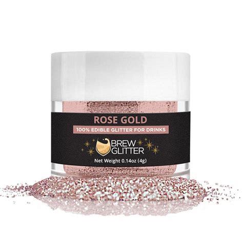 Rose Gold Edible Glitter For Drinks Brew Glitter