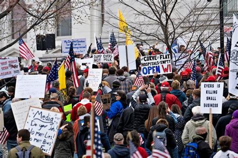Madison Protests Wisconsin Sees Largest Gathering Against Stay At Home