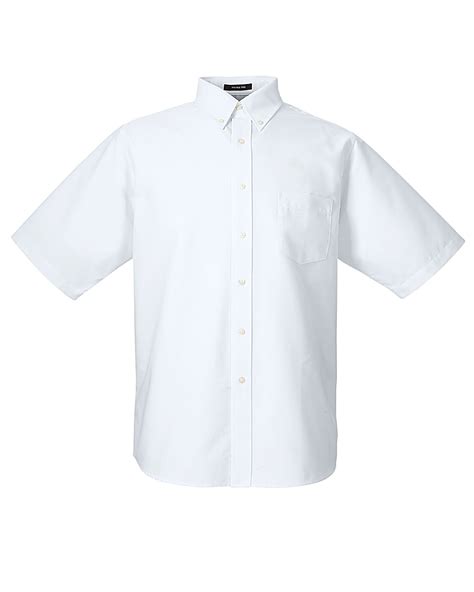 Ultraclub Mens Classic Wrinkle Resistant Short Sleeve Oxford Alphabroder